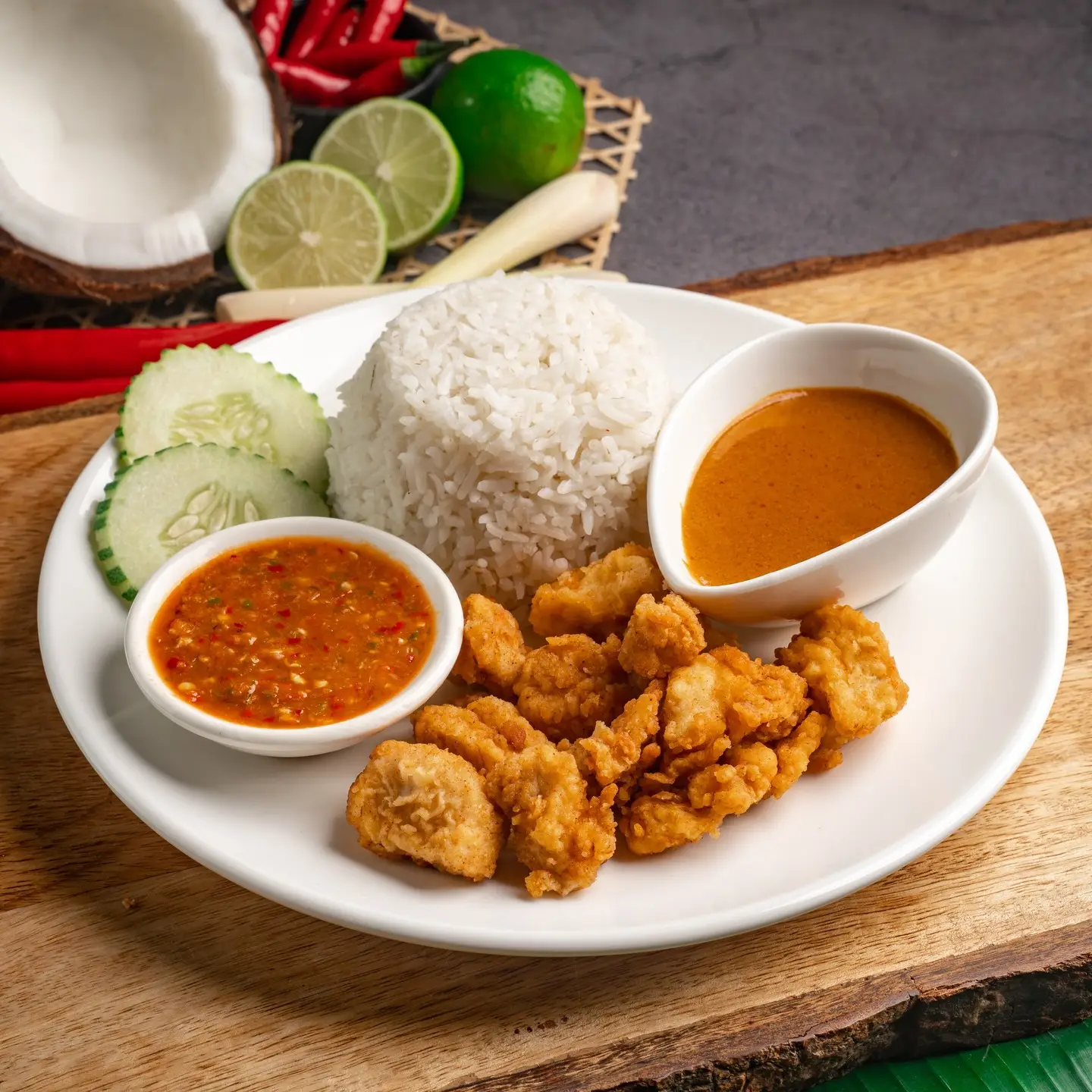 Nasi Kukus Ayam Crispy