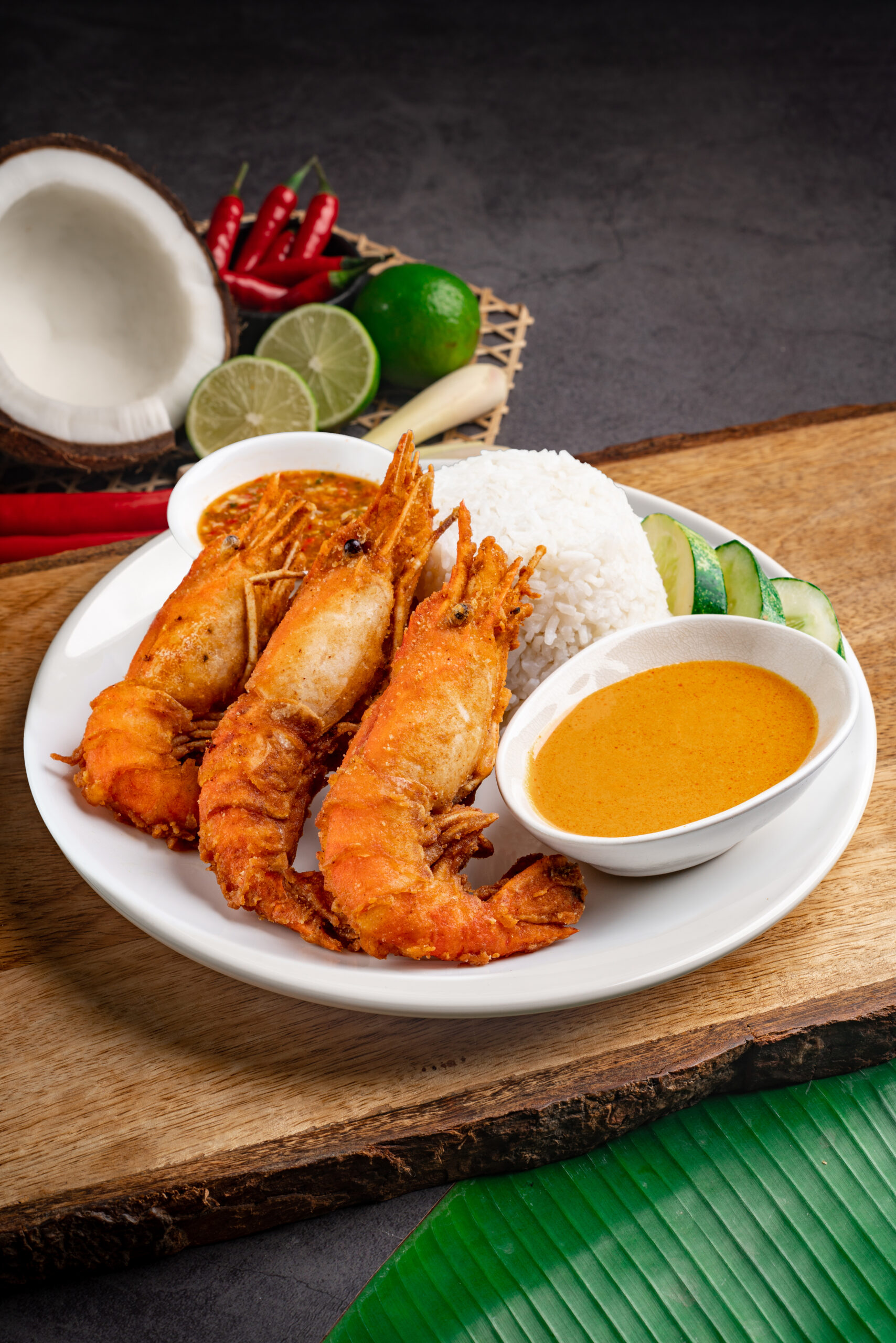 Nasi Kukus Udang Galah